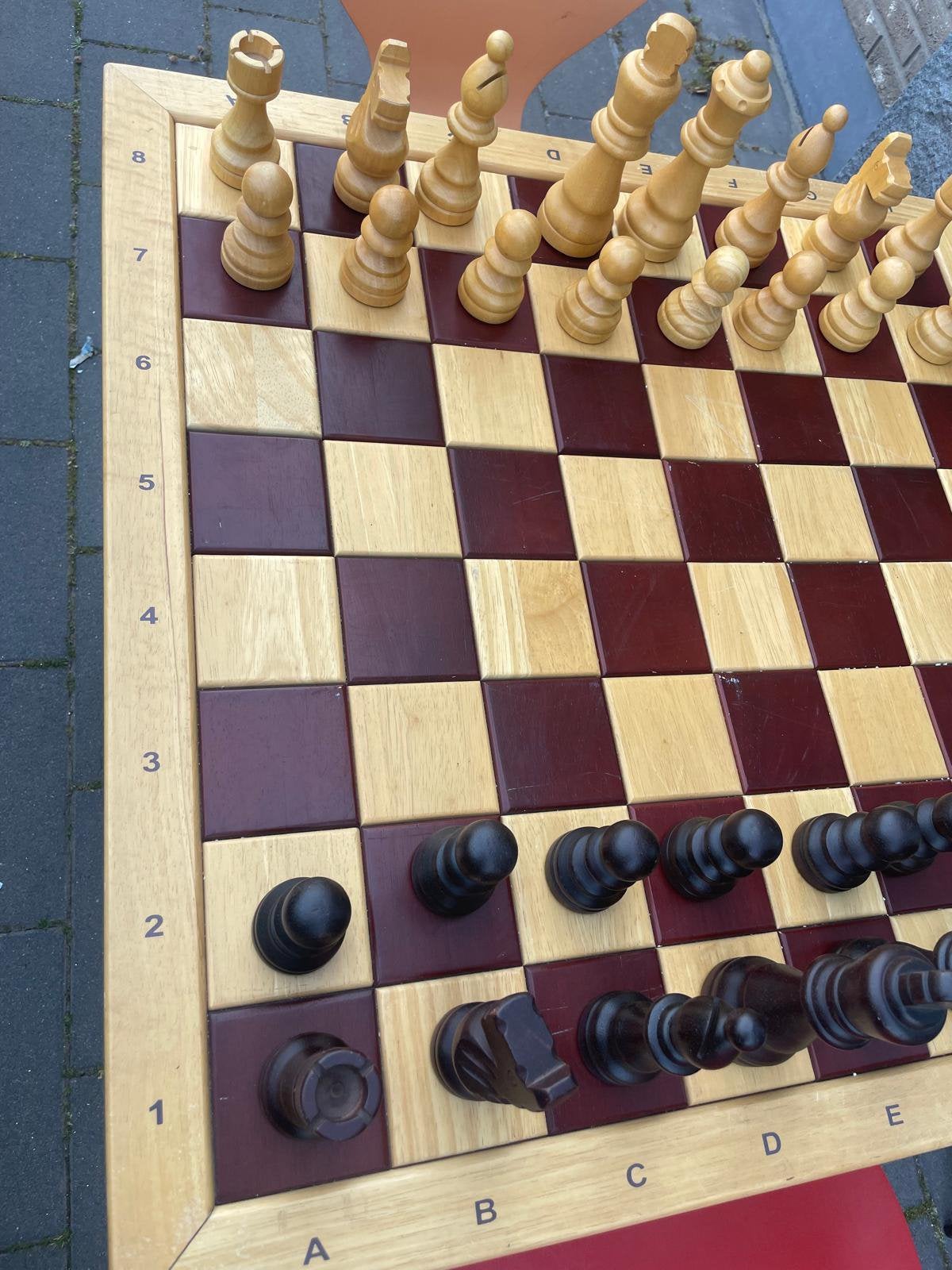 Schaaktafel, Een of twee spelers, Ophalen, Gebruikt