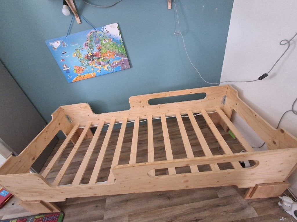 Montesori kinderbed 90x200 cm, Ophalen, Gebruikt, 180 cm of meer, 85 tot 100 cm
