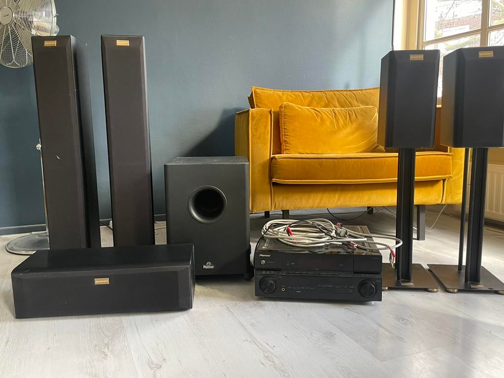 Complete 5.1 Home Cinema Set - Moet weg!, 70 watt of meer, Zo goed als nieuw, 5.1-systeem, Overige spelers