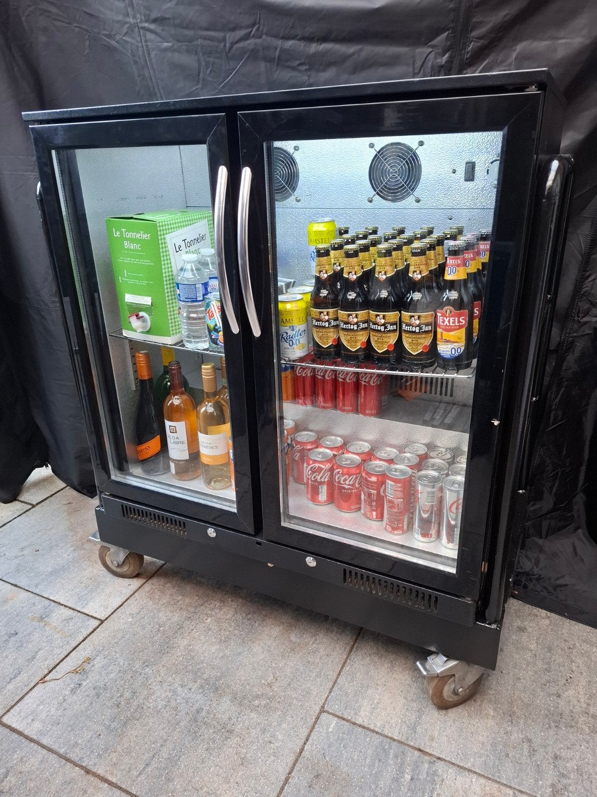Glasdeur koelkast te huur, Ophalen of Verzenden, Zo goed als nieuw, Overige