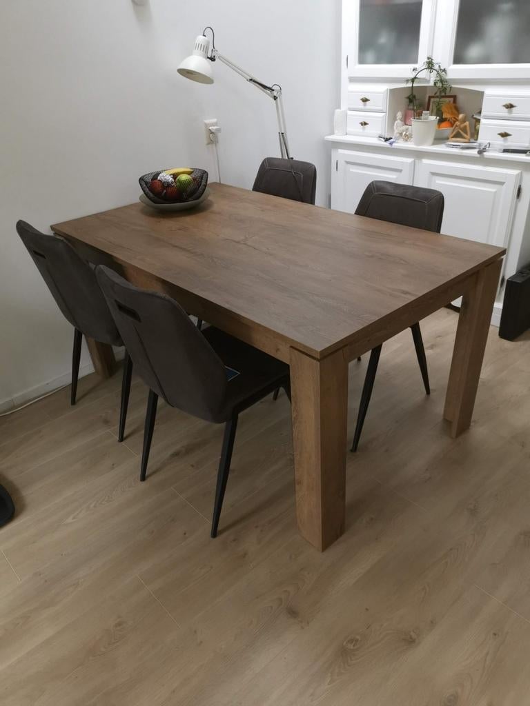 Eettafel 160x90x76, Ophalen, 200 cm of meer, 50 tot 100 cm, Zo goed als nieuw