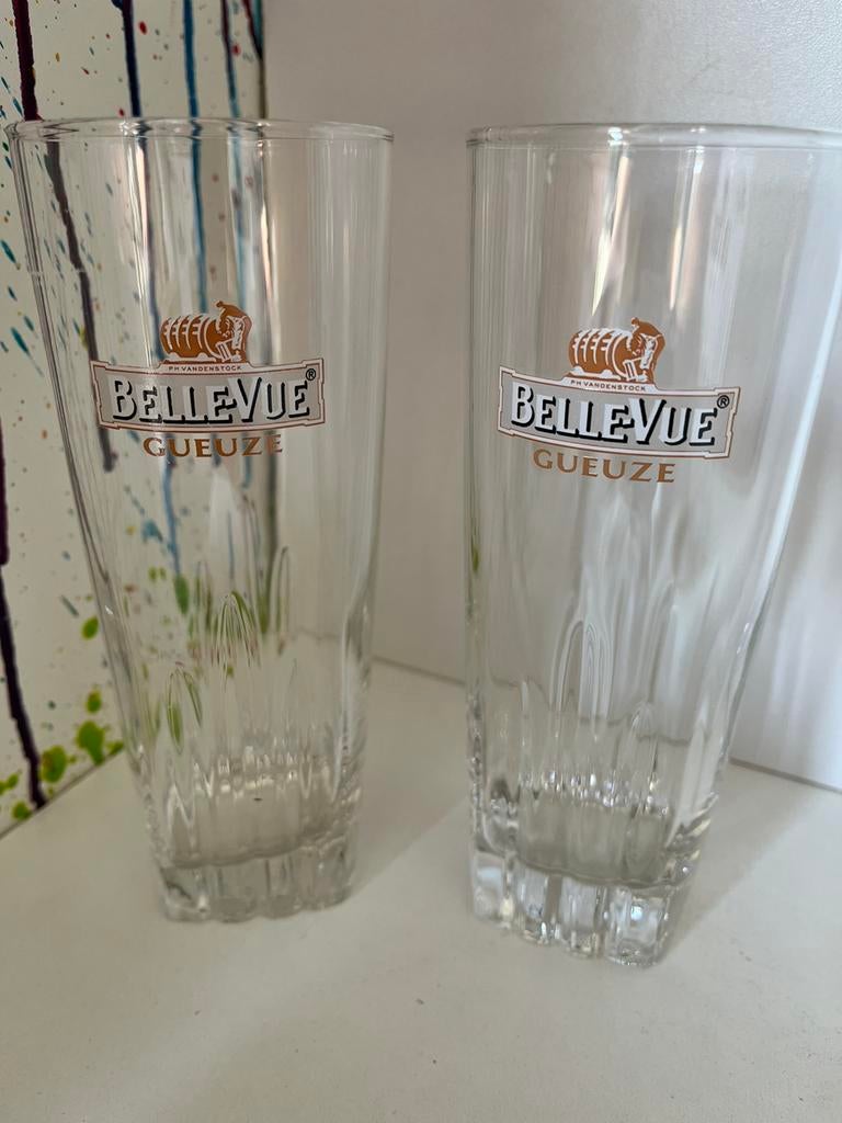 Belle-Vue bierglazen set van 6 glazen, Ophalen of Verzenden, Zo goed als nieuw, Glas of Glazen, Overige merken