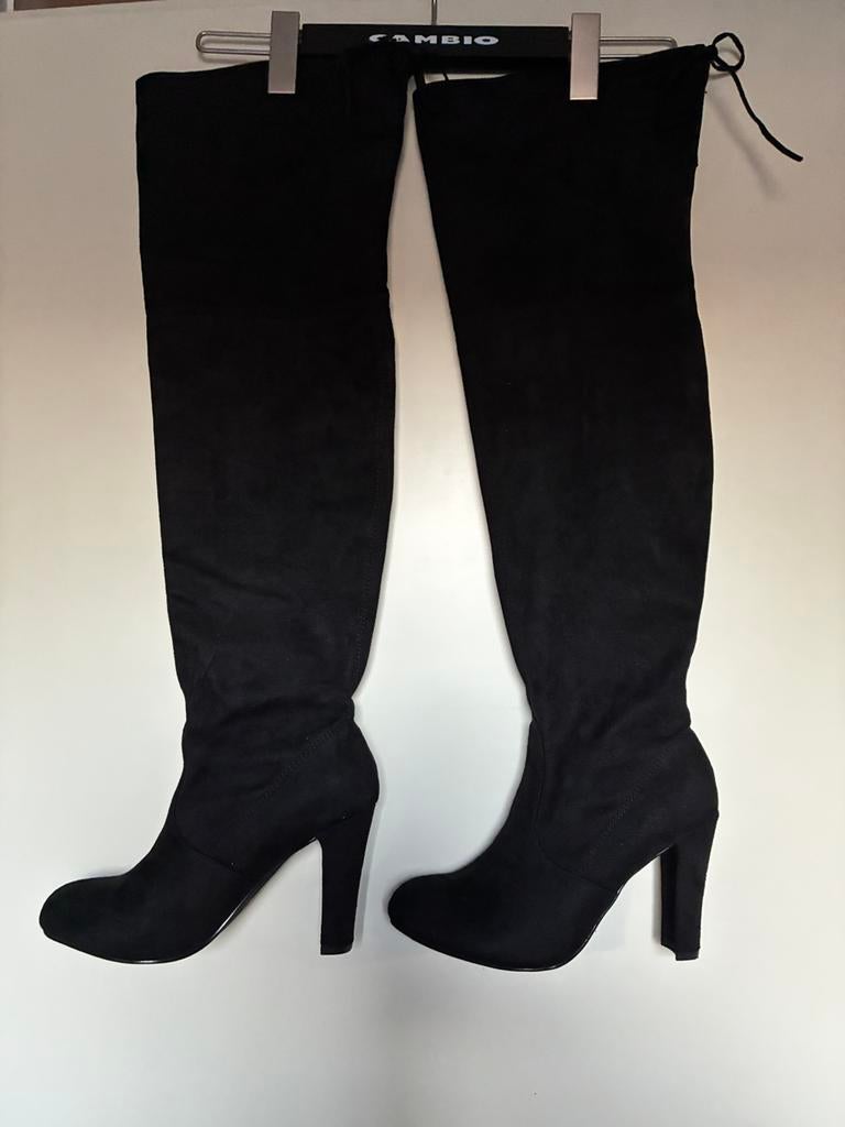 Over knee laarzen, Ophalen, Zo goed als nieuw, Zwart, Hoge laarzen
