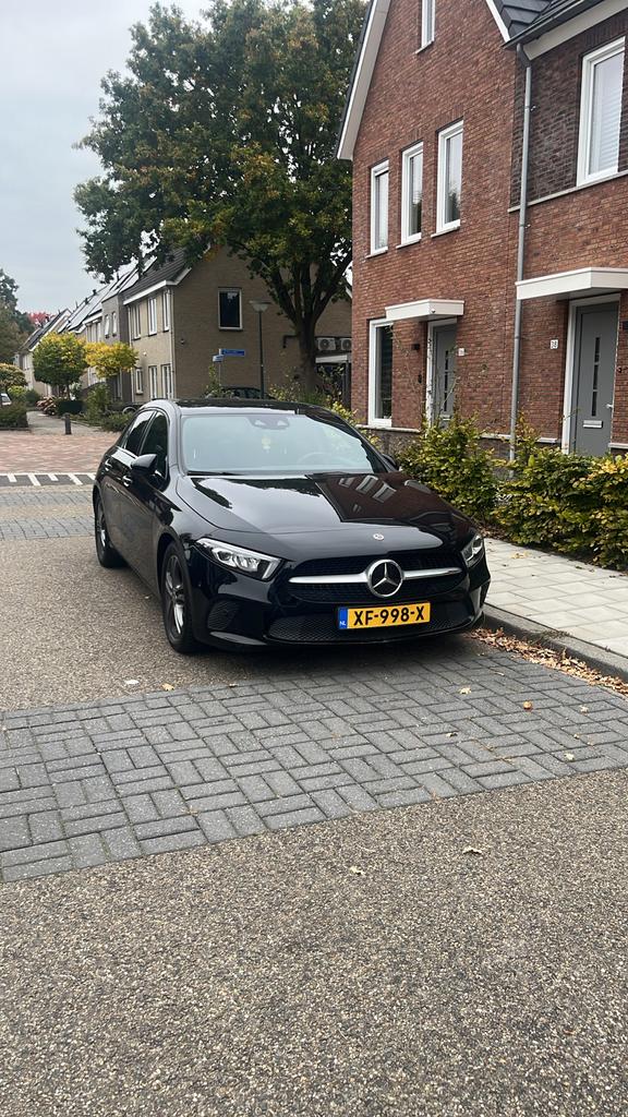 Mercedes-Benz A-Klasse A 200 Premium 163pk 7G-DCT 2018 Zwart, Auto's, 74 €/maand, Zwart, Particulier, 1600 kg
