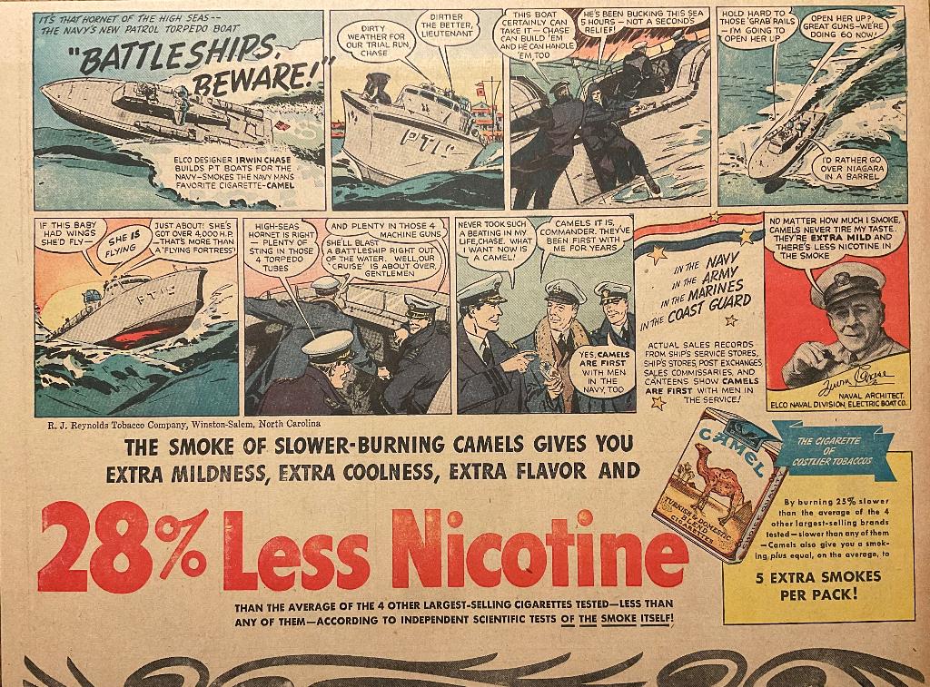 Retro reclame CAMEL(1941), Verzamelen, Ophalen of Verzenden, Zo goed als nieuw, Overige typen