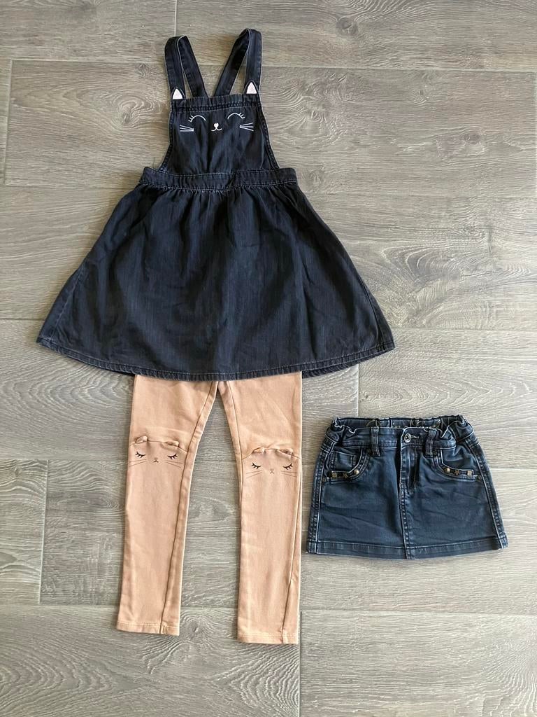 Jurk legging rokje 128, Ophalen of Verzenden, Gebruikt, Meisje, Jurk of Rok