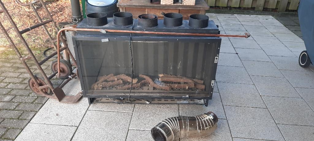 te koop goedwerkende Kal-fire Gaskachel, Ophalen, Gebruikt, Gas, Inbouw
