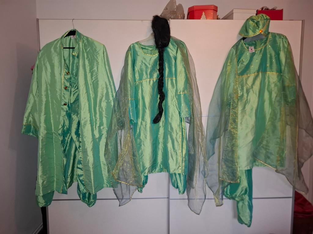 Indiaas thema pakken + pruik, Carnaval, Maat 48/50 (M), Ophalen of Verzenden, Zo goed als nieuw