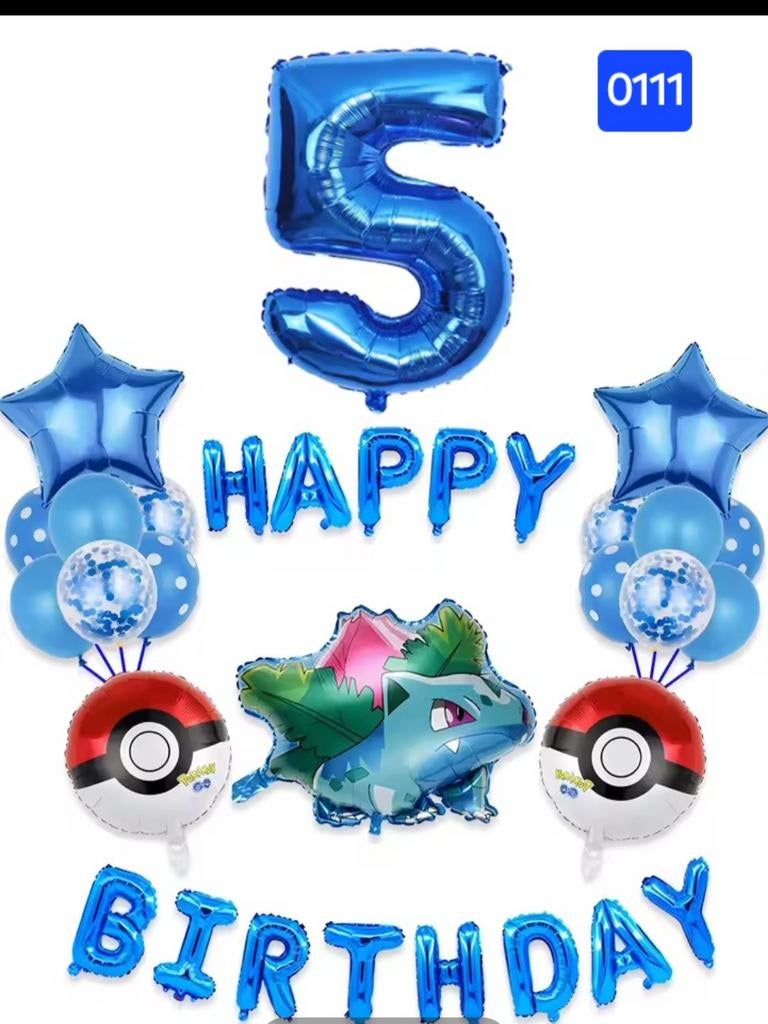Pokémon Verjaardag Ballonnen Set - Nieuw!, Hobby en Vrije tijd, Feestartikelen, Ophalen of Verzenden, Nieuw