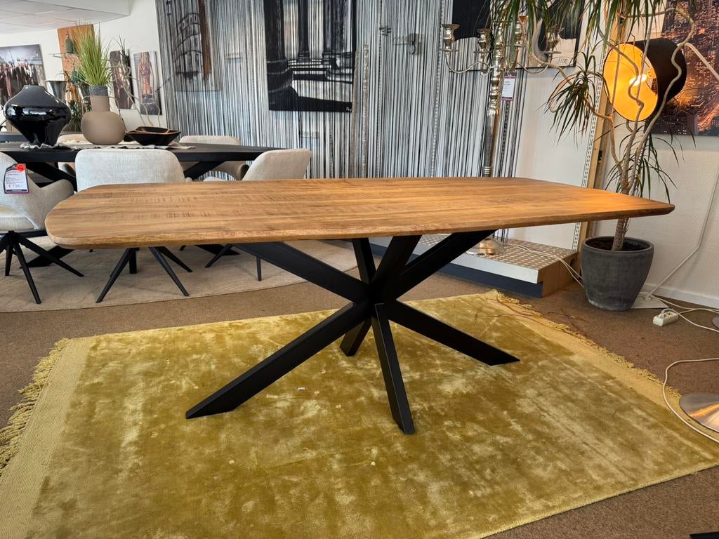 Foto 3 van Eettafel Deens ovaal Mango 160cm Direct/Leverbaar E-6049