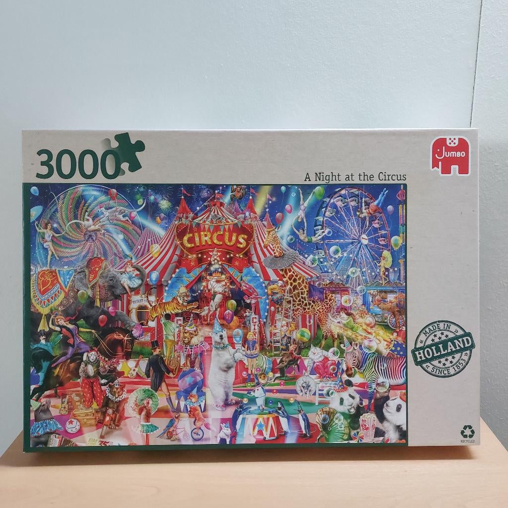 Jumbo Legpuzzel A Night at the Circus - 3000 stukjes, Ophalen of Verzenden, Meer dan 1500 stukjes, Zo goed als nieuw, Legpuzzel