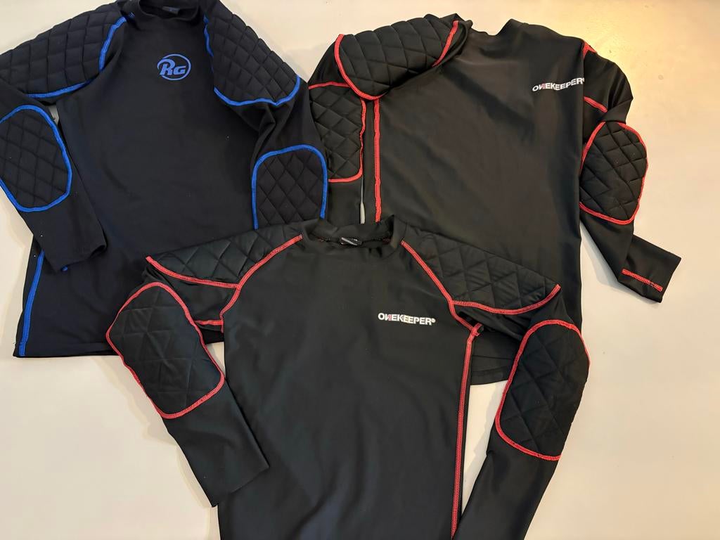 Beschermende keeper shirts 3 stuks maat S, Zwart, Ophalen of Verzenden, Zo goed als nieuw, Voetbal