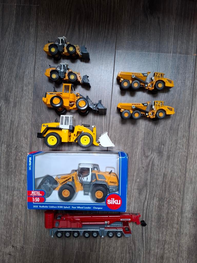 Siku shovel en dumper miniaturen, Overige merken, 1:50 of kleiner, Overige typen, Ophalen of Verzenden