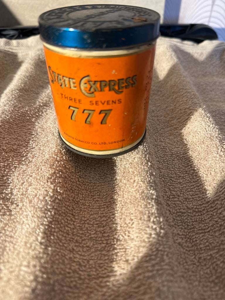 Vintage Ardath State Express 777 Sigarettenblik, Verzamelen, Ophalen of Verzenden, Gebruikt