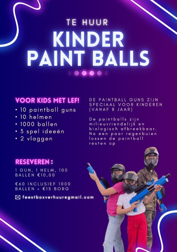 paintballs huren, Ophalen, Zo goed als nieuw, Verjaardag