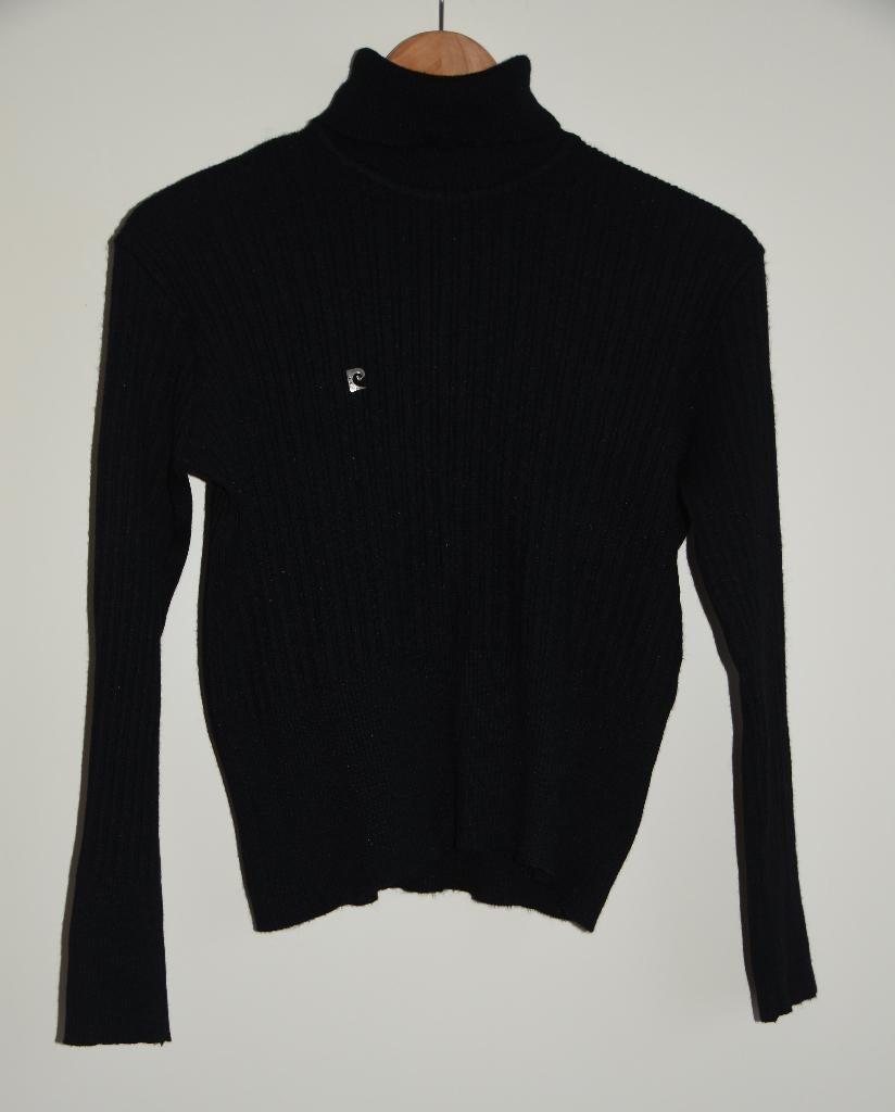 Retro Pierre Cardin Paris trui met logo 50s 60s Vintage, Maat 38/40 (M), Verzenden, Zwart, Pierre Cardin