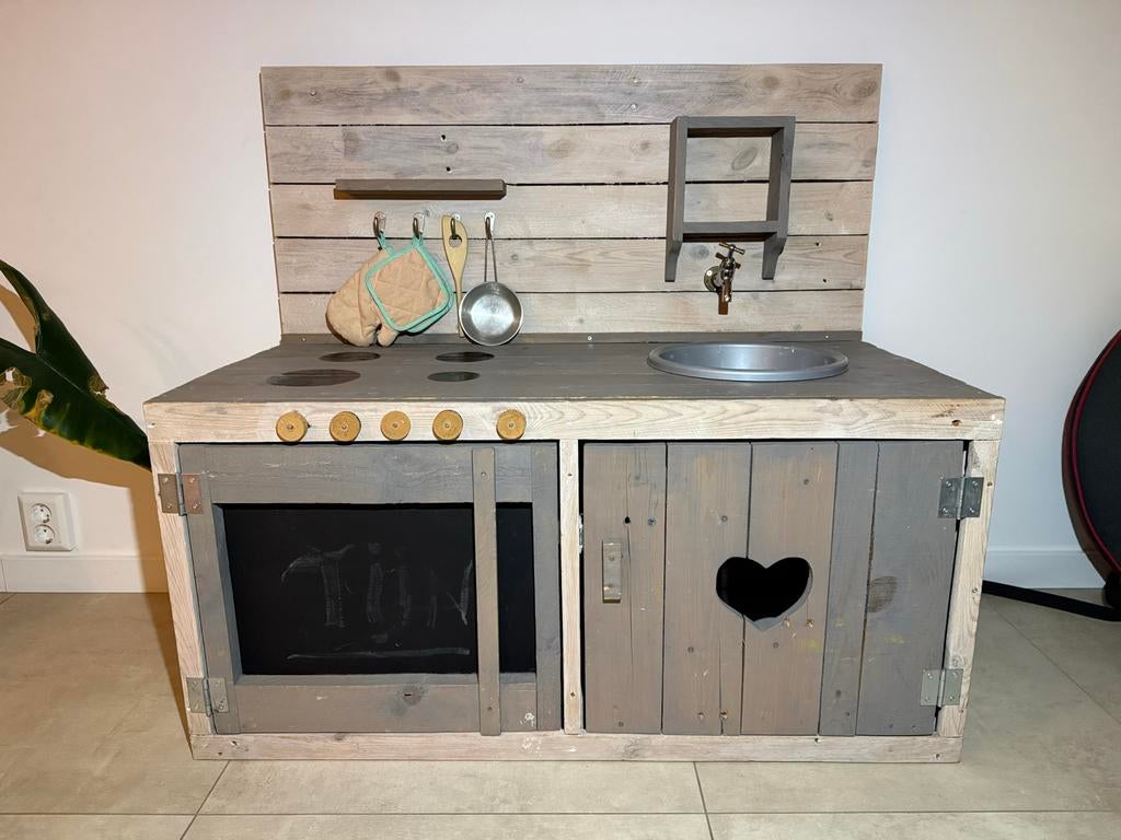 Leuke Kinderkeuken met Accessoires, Kinderen en Baby's, Speelgoed | Speelkeukens, Ophalen, Zo goed als nieuw, Hout, Speelkeuken