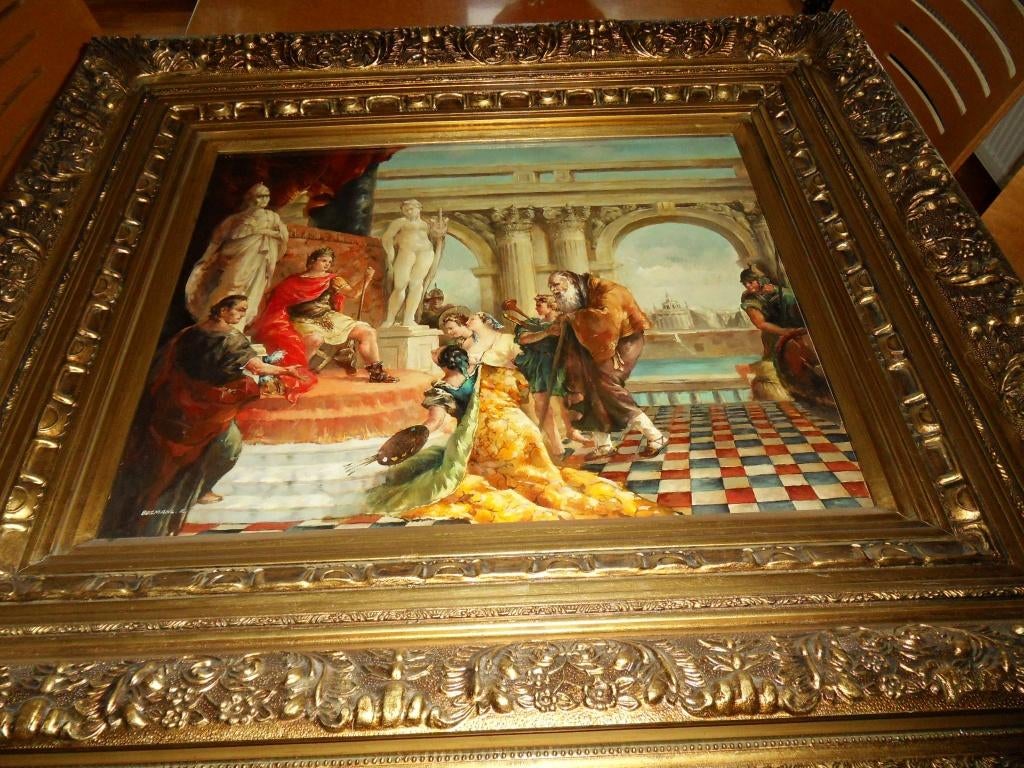 Schilderij BOSMANS.E --voorste gedeelte maat 92x81 cm., Ophalen