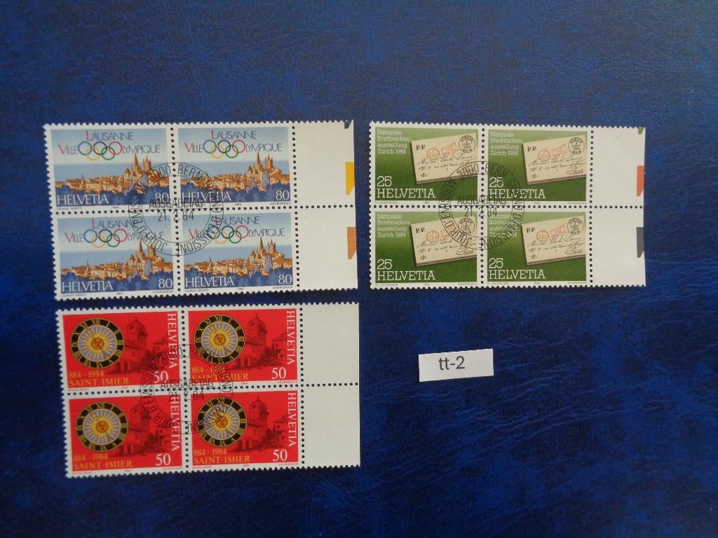 zwitserland - blokken jaargebeurtenissen 1984 (tt-2), Ophalen of Verzenden, Gestempeld