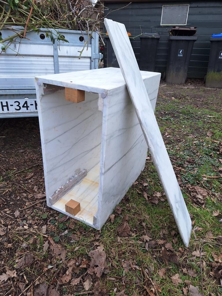 Carrera Marmeren eettafel voet, Ophalen, Gebruikt, Vierkant