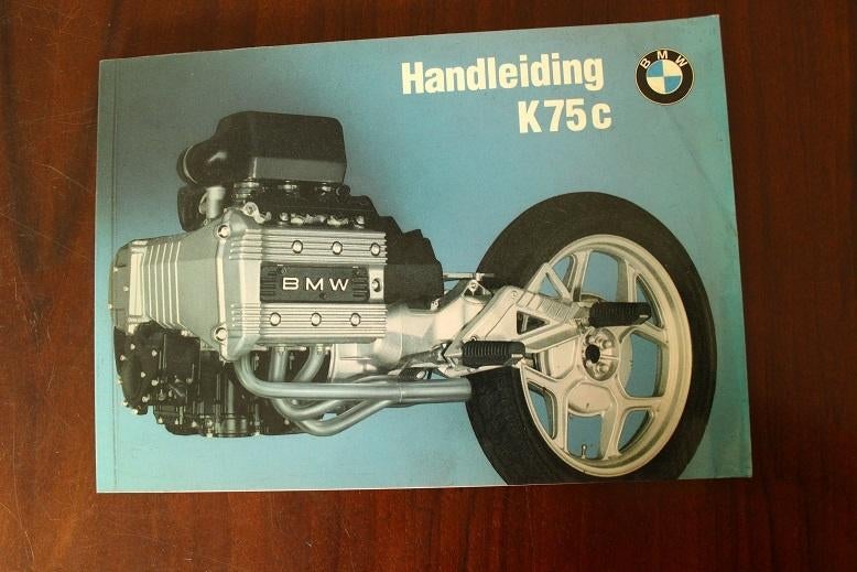 BMW K75C 1985 motorfiets handleiding K75 C instructie boekje, Ophalen of Verzenden, BMW