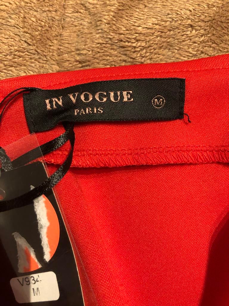 In Vogue Paris Rode Rok - Maat M, Maat 38/40 (M), Nieuw, Ophalen of Verzenden, Boven de knie