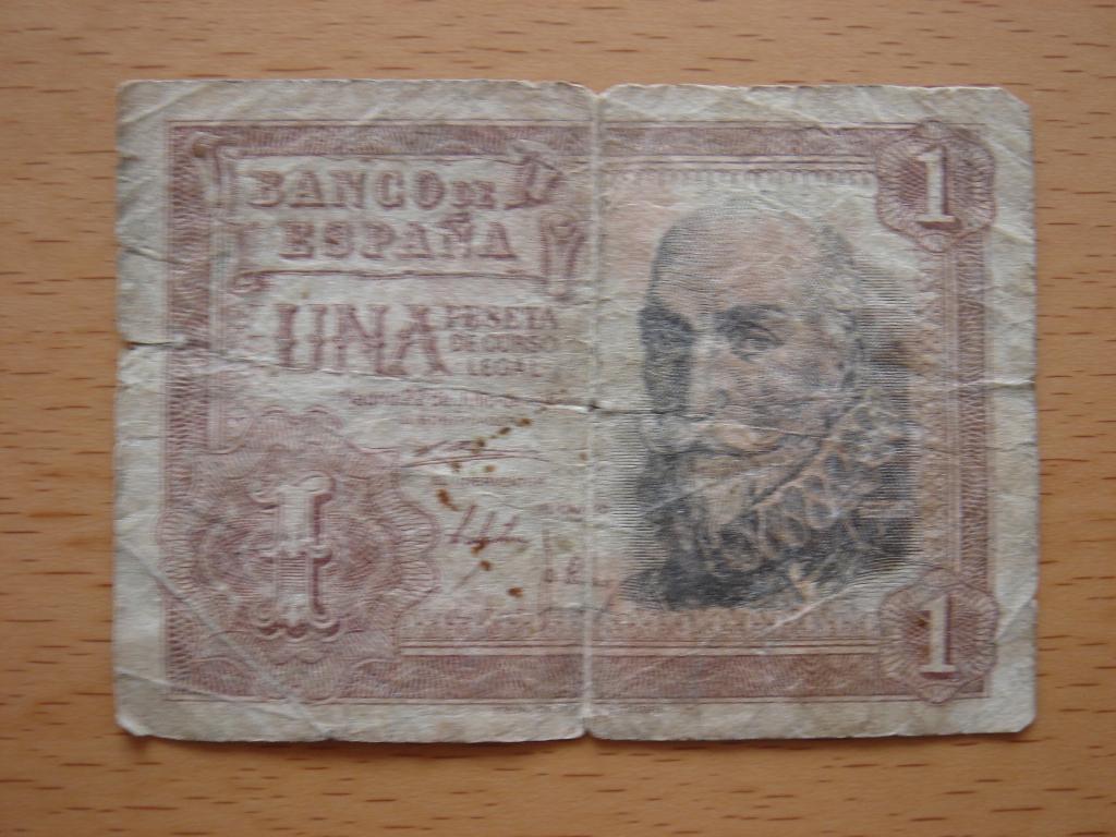 Biljet 1 Spaanse Peseta 1953, Ophalen of Verzenden, Overige landen, Los biljet