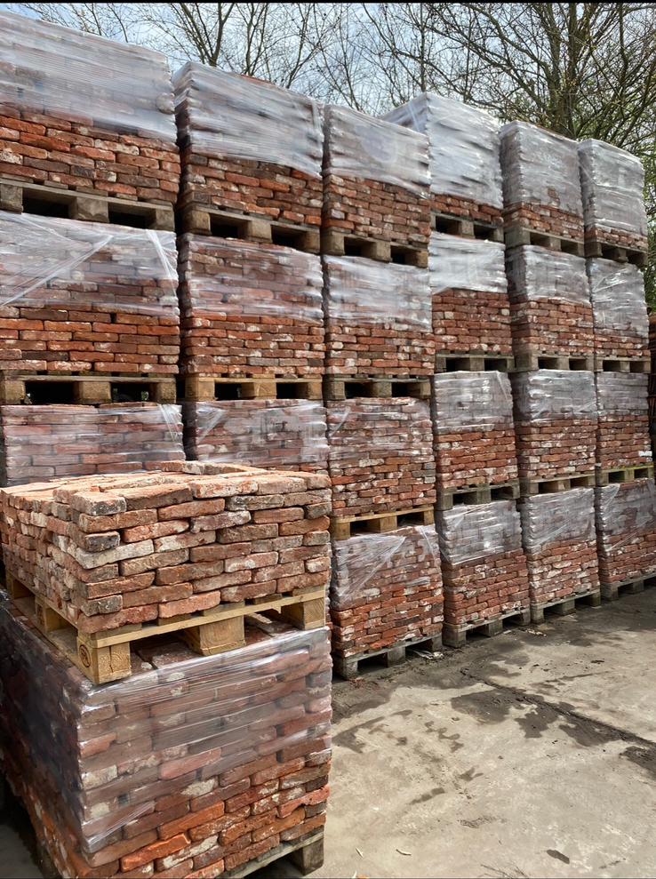 Oude antieke metsel - rode stenen - Geeltjes - Ijsselstenen, Doe-het-zelf en Verbouw, Metselstenen, Ophalen of Verzenden, Gebruikt