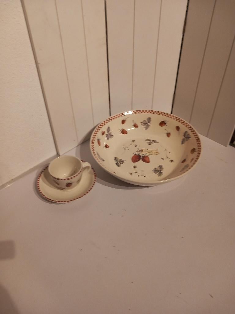 Jet Aardbeien servies., Huis en Inrichting, Keuken | Servies, Keramiek, Overige typen, Ophalen of Verzenden, Zo goed als nieuw