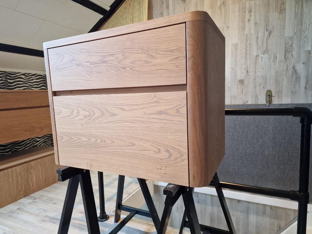 Foto 4 van Massief eiken houten badmeubel met ronde hoeken 80cm!