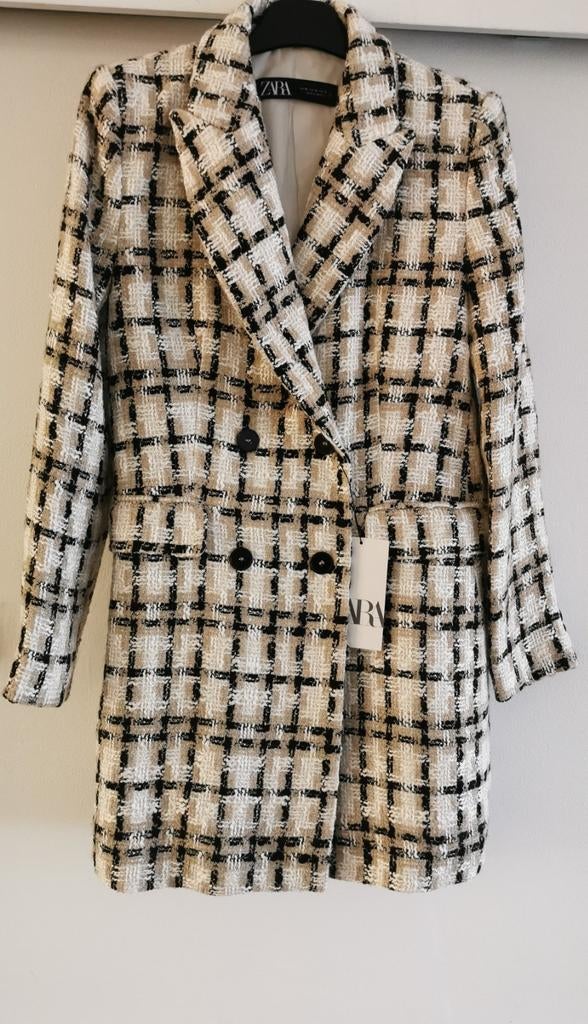ZARA geruit jasje mt. M, Kleding | Dames, Jasjes, Kostuums en Pakken, Nieuw, Jasje, Maat 38/40 (M), Overige kleuren, Verzenden