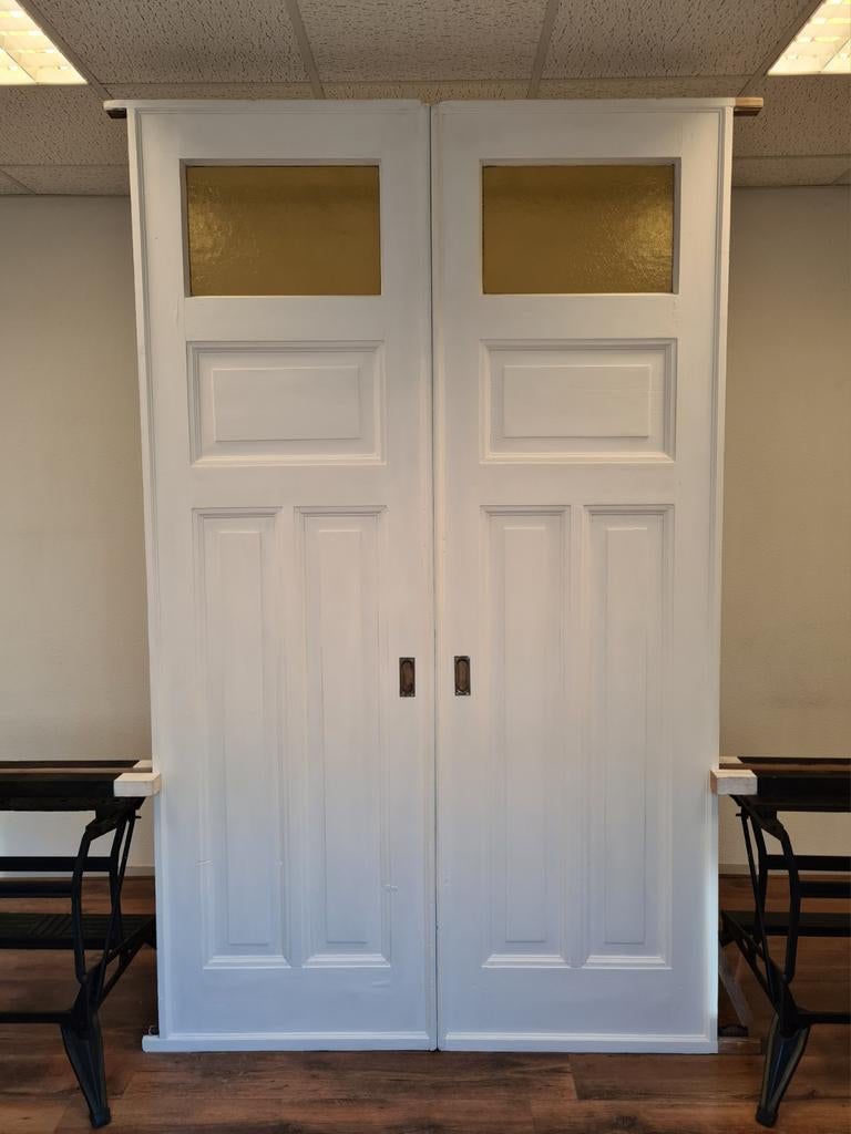 XL oude ensuite SCHUIFDEUREN en suite deuren jr. 1900, Doe-het-zelf en Verbouw, Deuren en Horren, Gebruikt, Binnendeur, 215 cm of meer