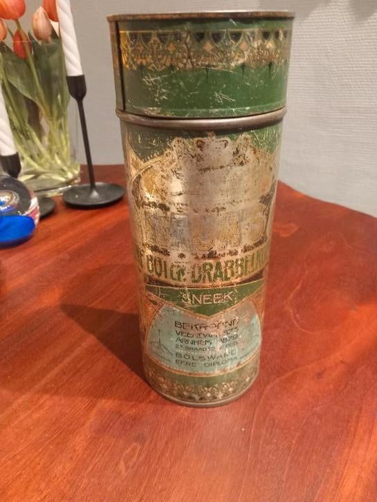 Vintage blik Haga's Fijne boter drabbelkoeken uit Sneek, Ophalen of Verzenden, Zo goed als nieuw, Overige