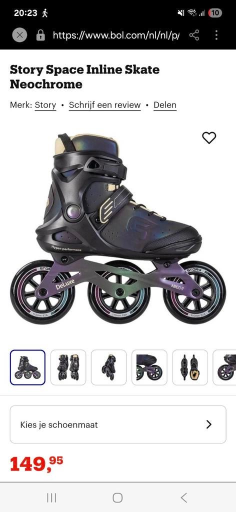 Story Space Inline Skate Neochrome, Ophalen, Zo goed als nieuw