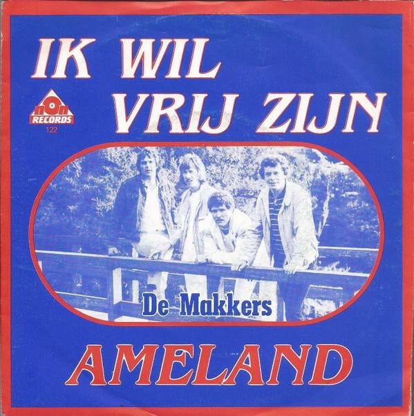 Piratentopper De Makkers Ik Wil Vrij Zijn b/w Ameland (1983), Cd's en Dvd's, Vinyl Singles, 7 inch, Single, Ophalen of Verzenden