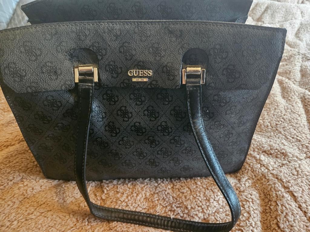 Echte guess tas, Sieraden, Tassen en Uiterlijk, Tassen | Damestassen, Ophalen, Nieuw, Zwart, Handtas
