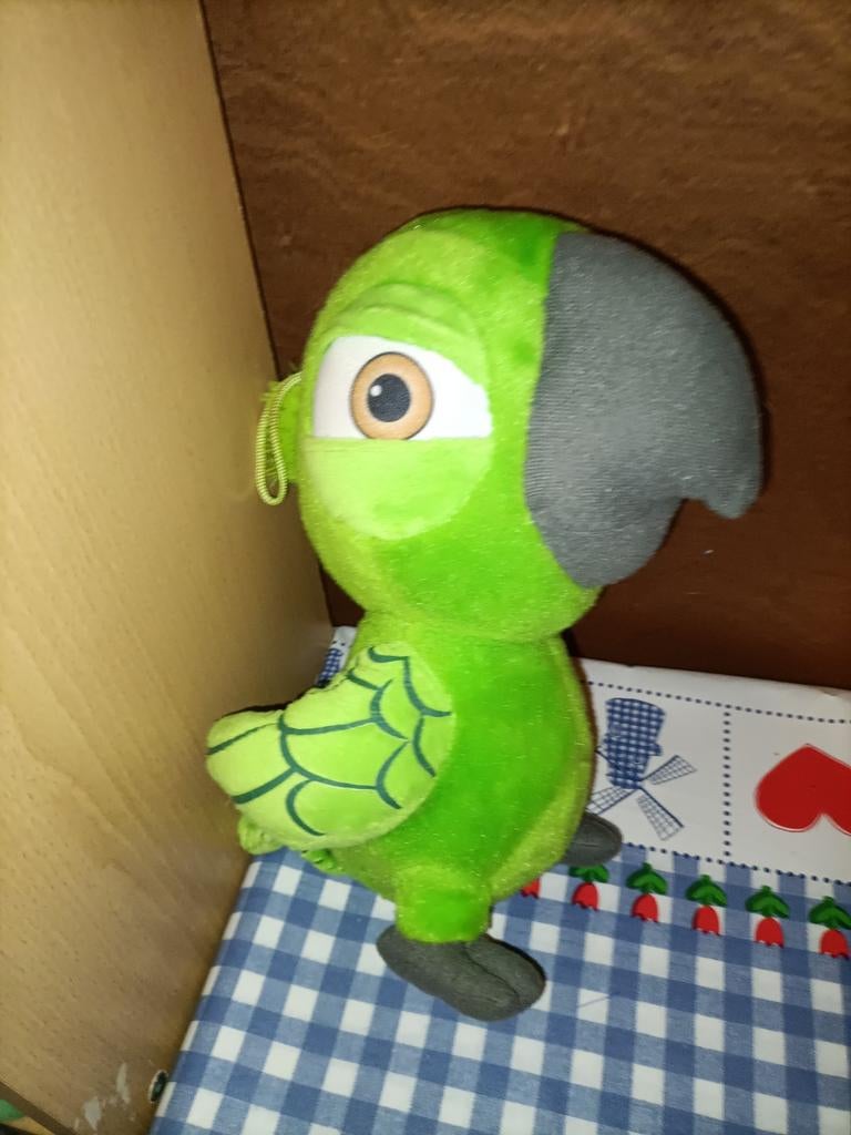 Groene papegaai knuffel 26 cm groot, Ophalen of Verzenden, Zo goed als nieuw, Overige typen