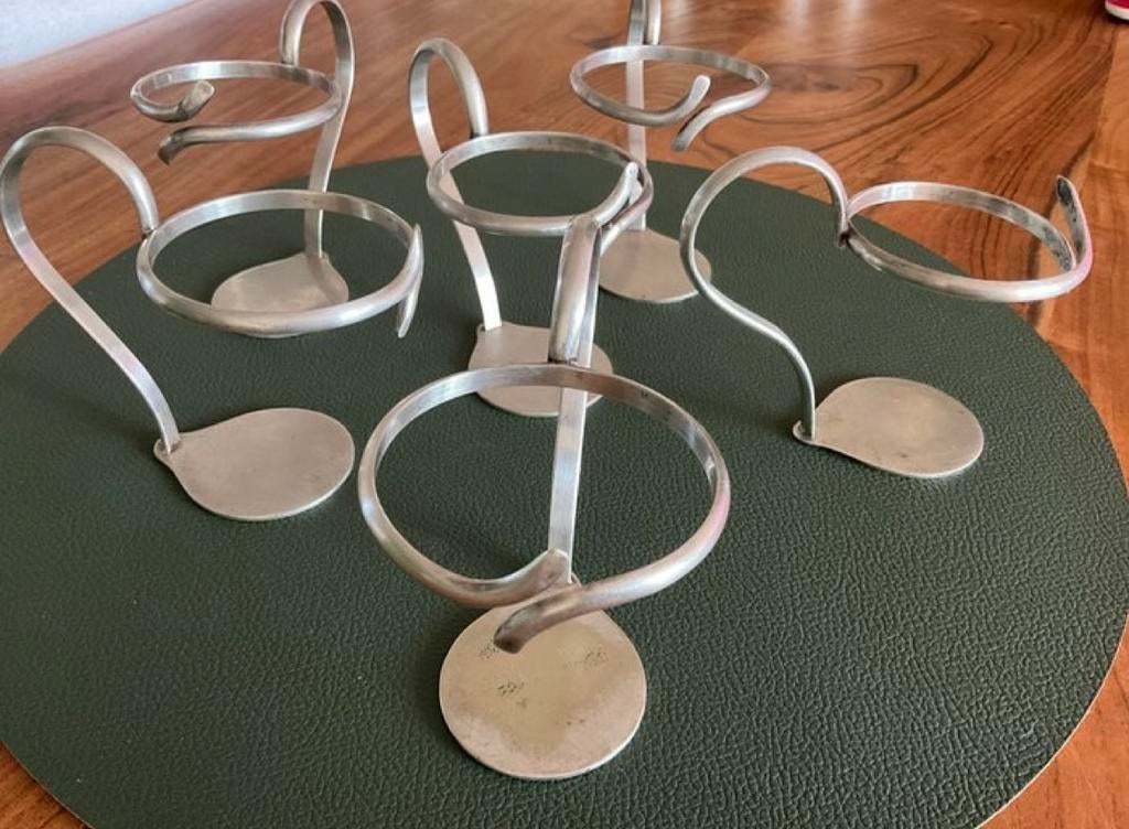 Christofle Sterling Zilveren kopjes houder- set van 6, Antiek en Kunst, Ophalen of Verzenden, Zilver