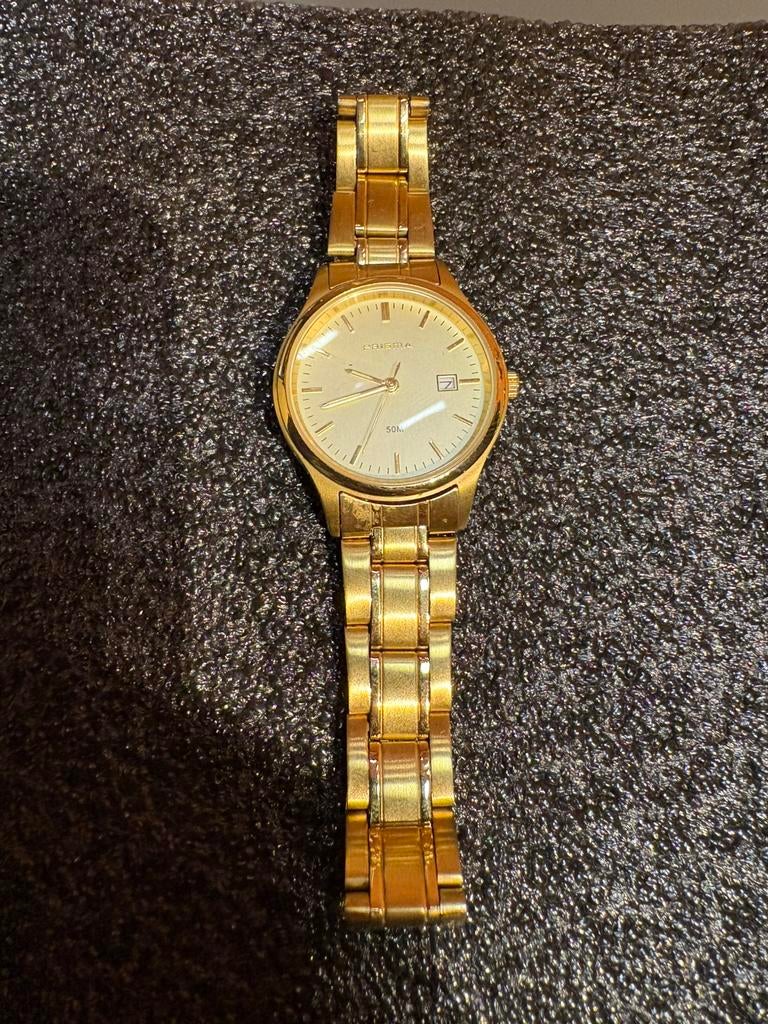 Prisma horloge goudkleurig – Quartz , vintage, sieraden, Sieraden, Tassen en Uiterlijk, Horloges | Antiek, Ophalen of Verzenden