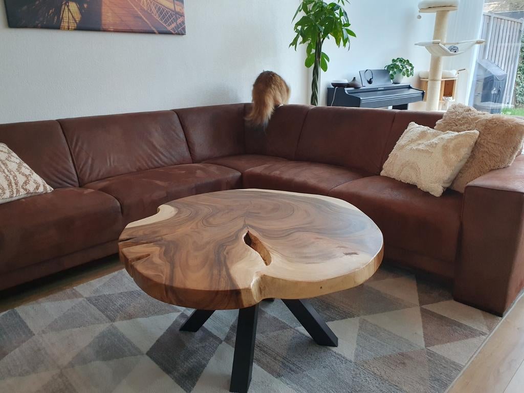 robuuste ovale eettafel stoer oud houten tafel, Vijf personen of meer, Robuust landelijk, Grenenhout, Overige vormen