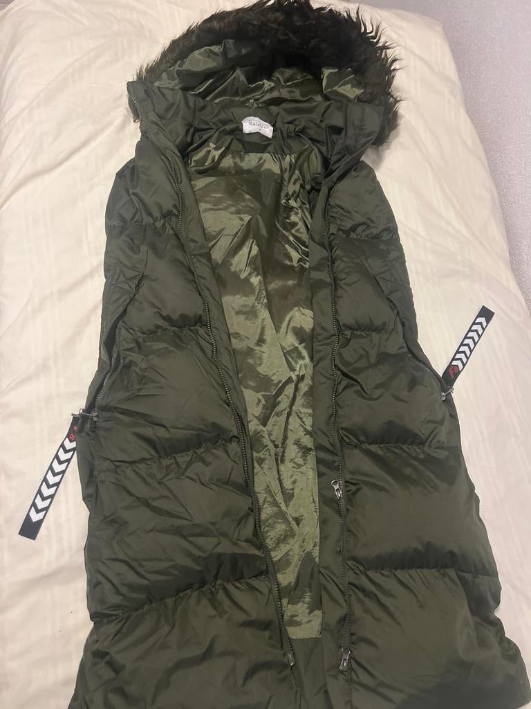 Groene lange bodywarmer - Maat 36, Kleding | Dames, Bodywarmers, Ophalen, Gedragen, Maat 36 (S), Groen