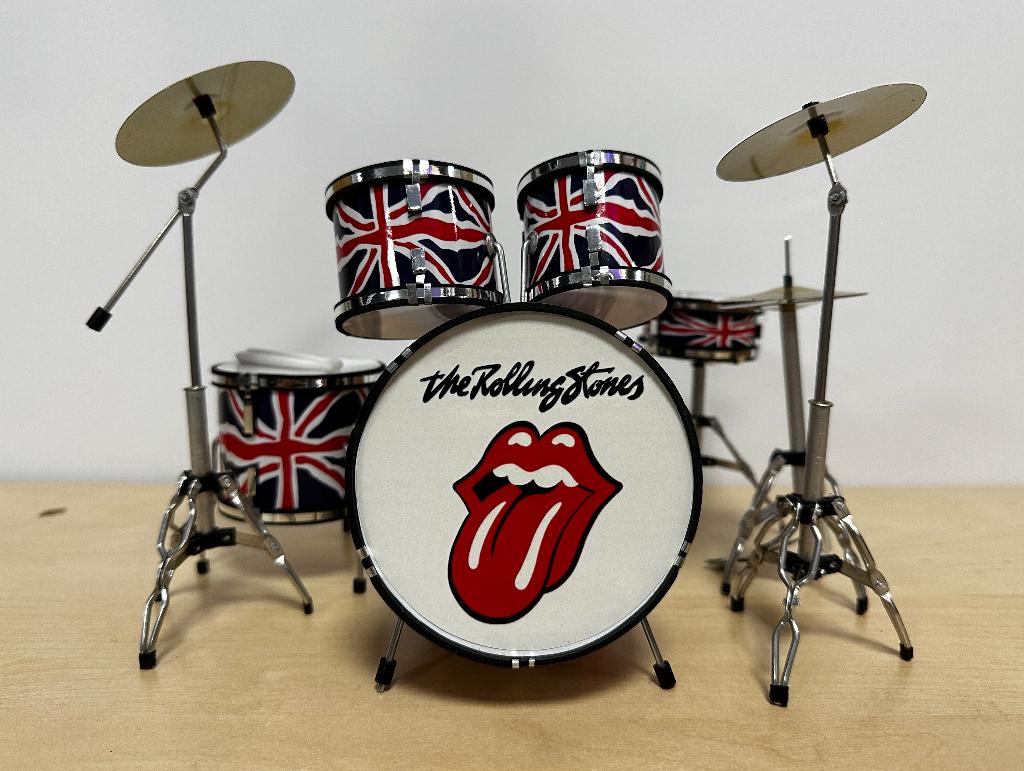 Rolling Stones miniatuur drumstel decoratie drum mini deco