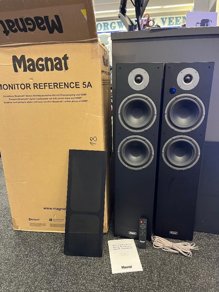 Magnat Reference 5A Speakerset - HDMI ARC - 2 jaar garantie, Ophalen, 60 tot 120 watt, Front, Rear of Stereo speakers, Overige merken
