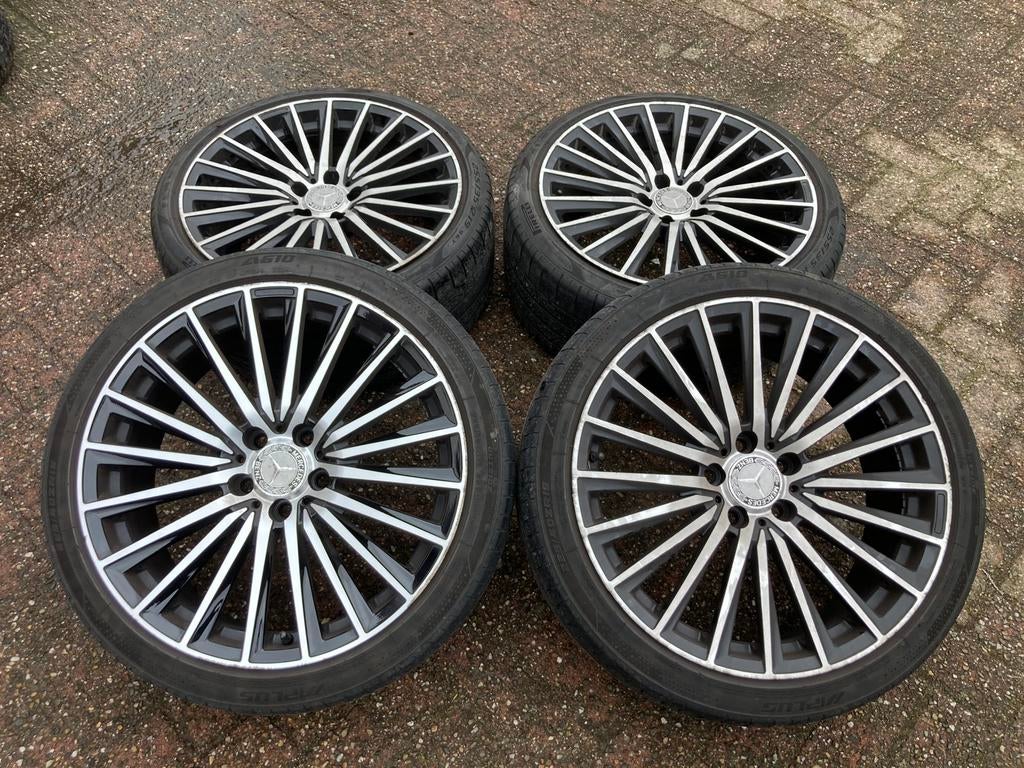 19” Mercedes C klasse w206 AMG velgen + banden 5x112, Gebruikt, Banden en Velgen, Personenwagen, Ophalen