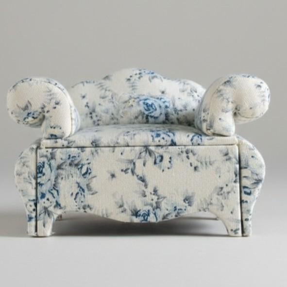 Romantisch Sieradendoosje: Mini-Sofa met Bloemenmotief, Ophalen of Verzenden