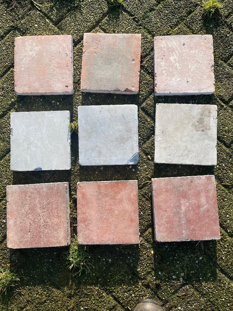 Te koop: Oude estrikken / boerenplavuizen, Ophalen, Gebruikt, Steen of Klei, Minder dan 50 cm