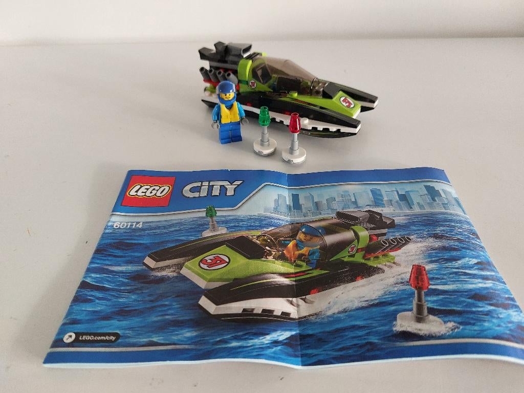 Lego City 60114 - Race boot - compleet, Ophalen of Verzenden, Zo goed als nieuw, Complete set, Lego