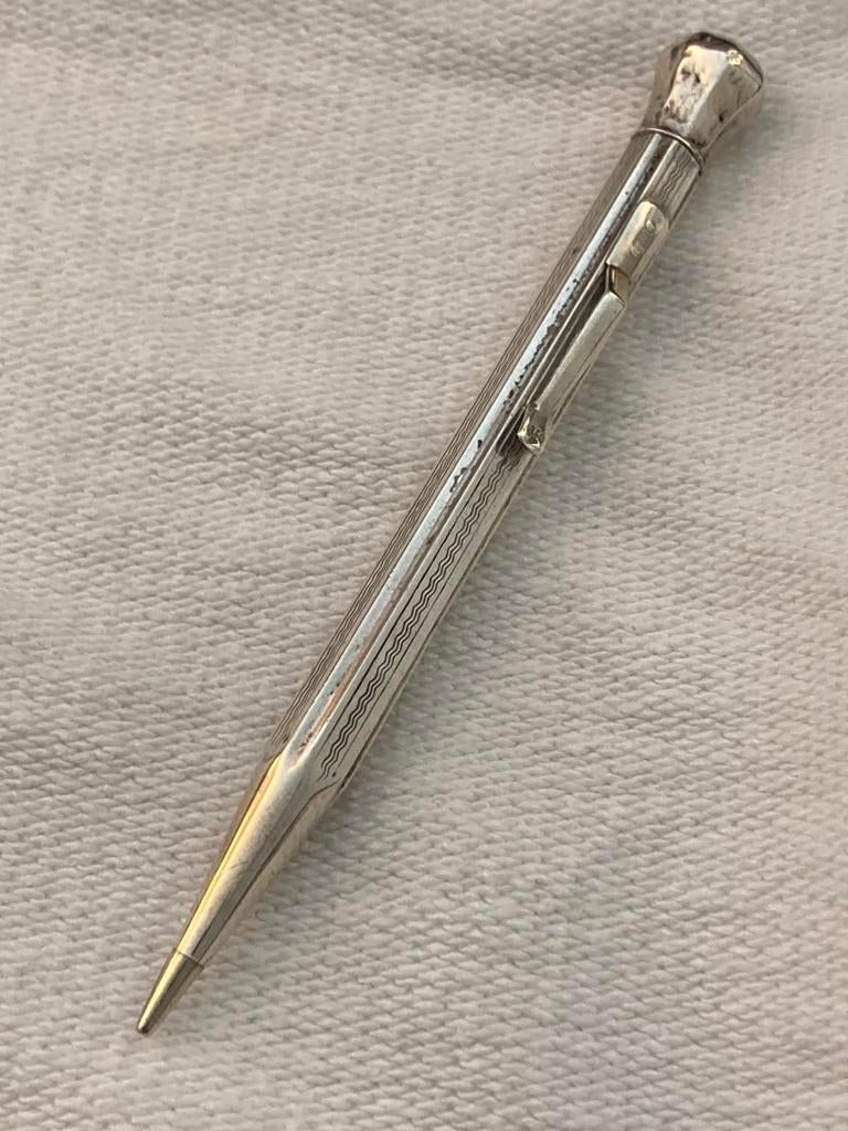 Zilveren vulpotlood, Antiek en Kunst, Antiek | Goud en Zilver, Zilver, Ophalen of Verzenden