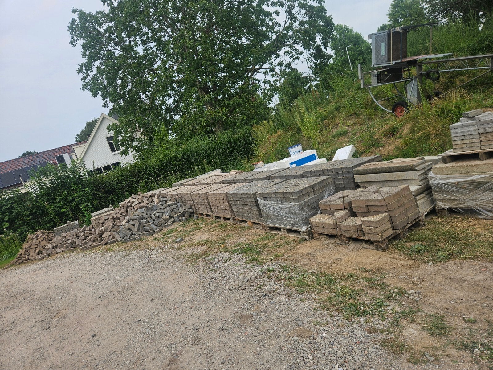 Gebruikte betonklinkers, +/- 150 m2, Tuin en Terras, Tegels en Klinkers, Ophalen, Gebruikt, Klinkers, 10 m² of meer