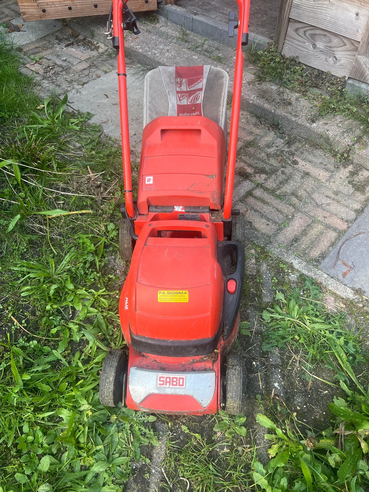 Sabo Turbo Star 36-EL Elektrische Grasmaaier, Ophalen, Cirkelmaaier, Gebruikt, Elektrische grasmaaier